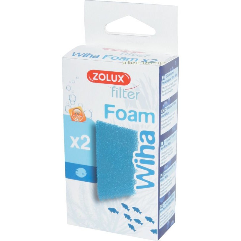 Zolux Lot de 2 mousses pour filtre Wiha