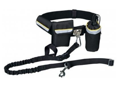 Ceinture ventrale canicross avec laisse
