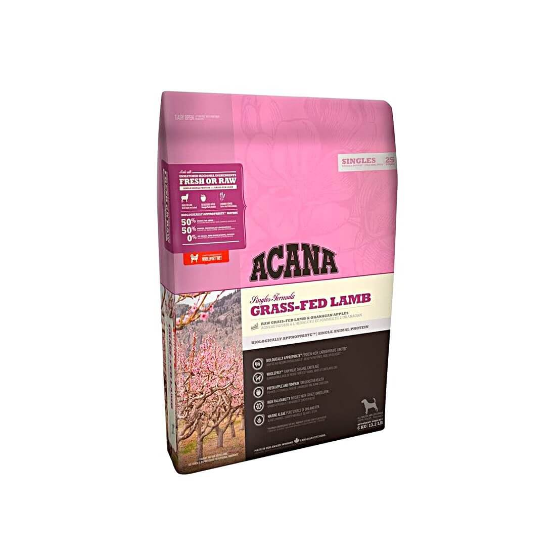 Acana Singles Grass Fed Lamb croquettes pour chien