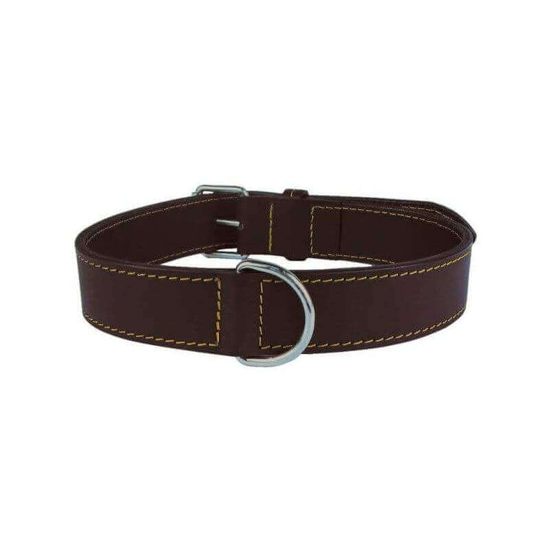 Collier en cuir double marron