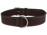 Collier en cuir double marron