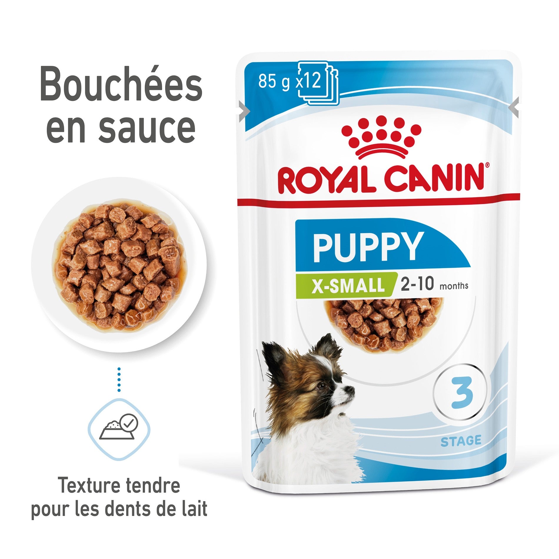 ROYAL CANIN X-Small Puppy en Sauce - Pâtée pour chiot