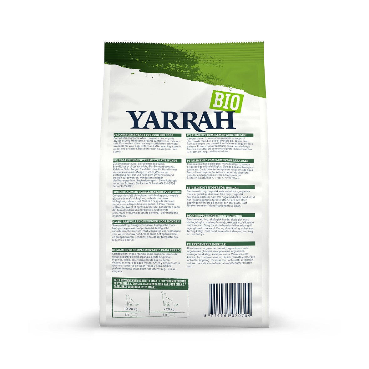 Yarrah biscuits bio végétarien pour grand chien