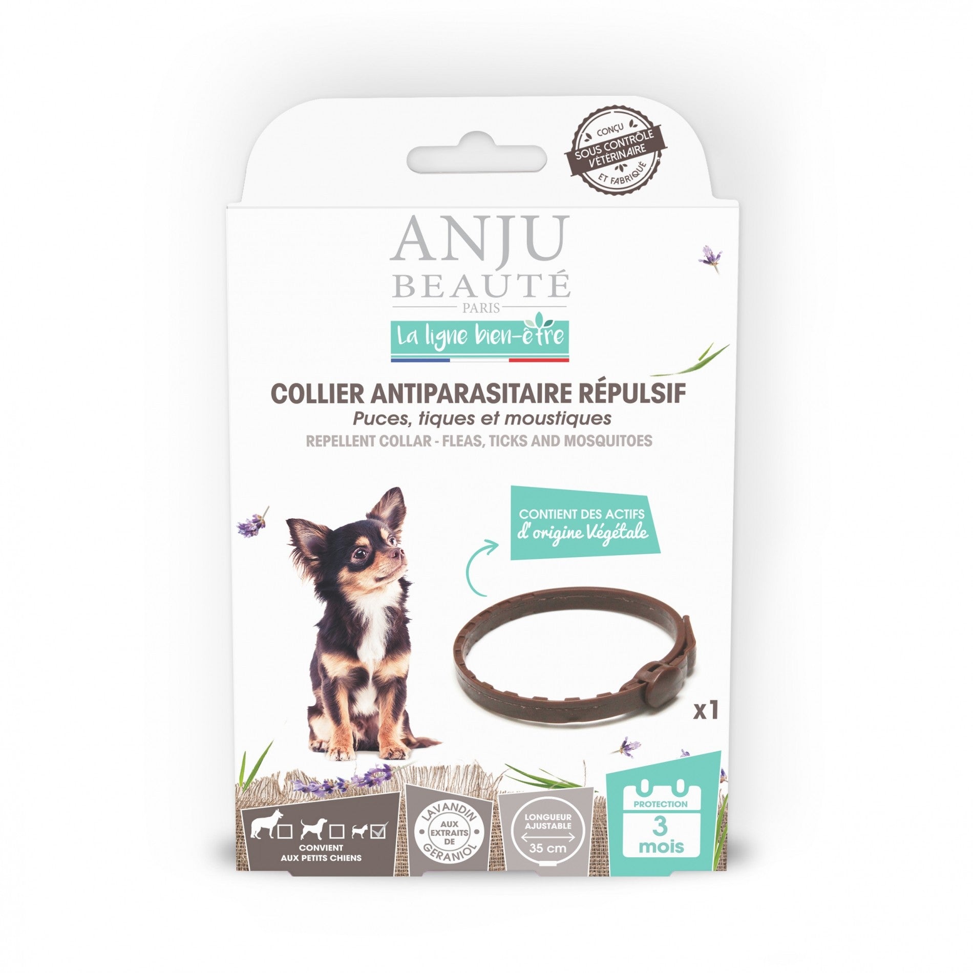 Collier antiparasitaire répulsif chien