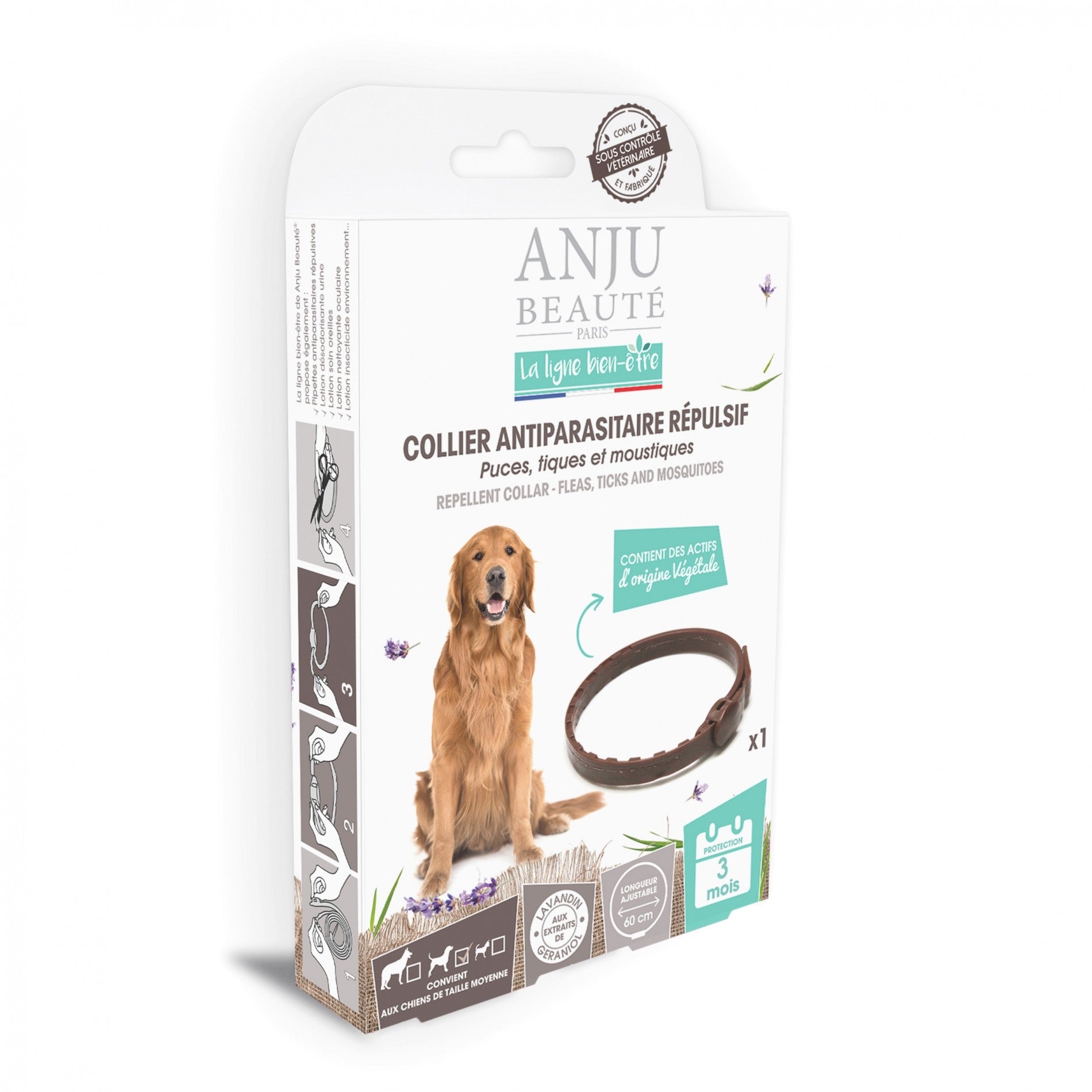 Collier antiparasitaire répulsif chien