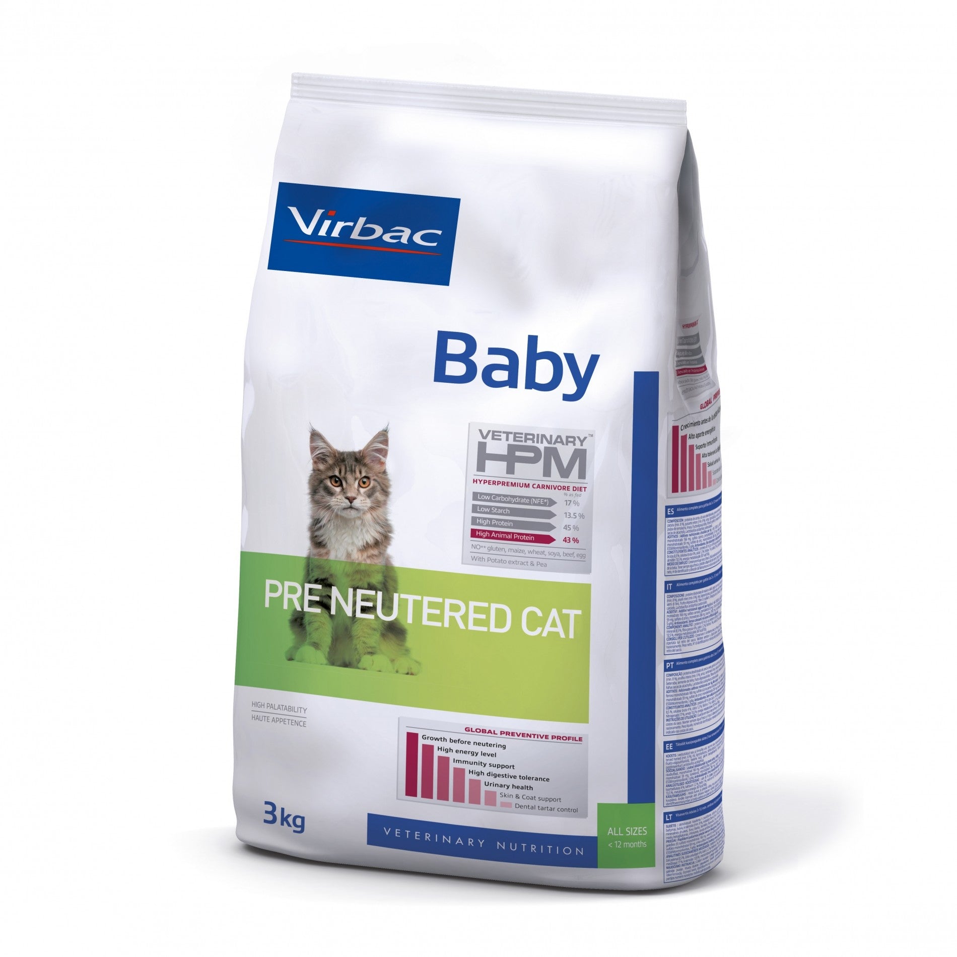 VIRBAC Veterinary HPM Kitten Pre Neutered Cat