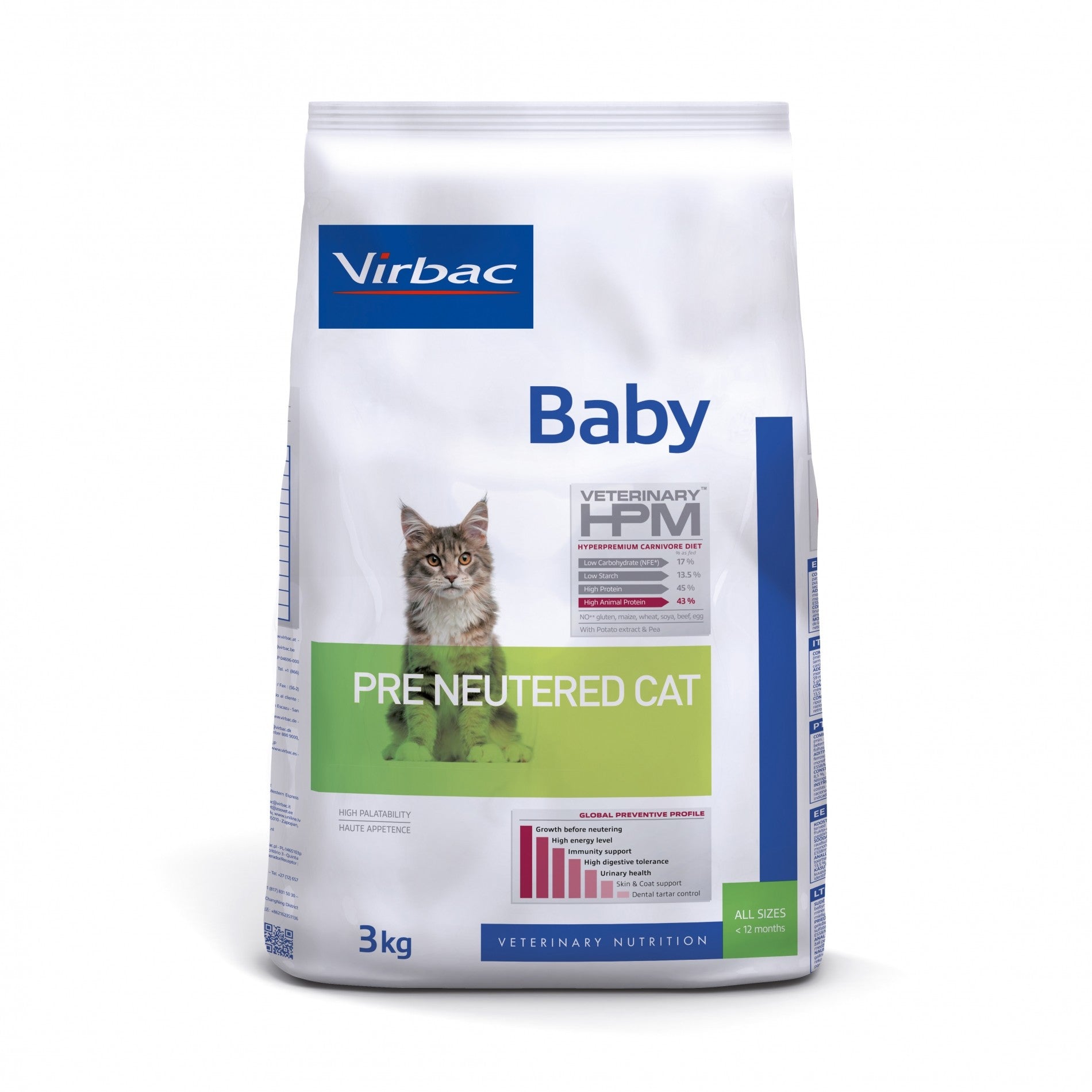 VIRBAC Veterinary HPM Kitten Pre Neutered Cat