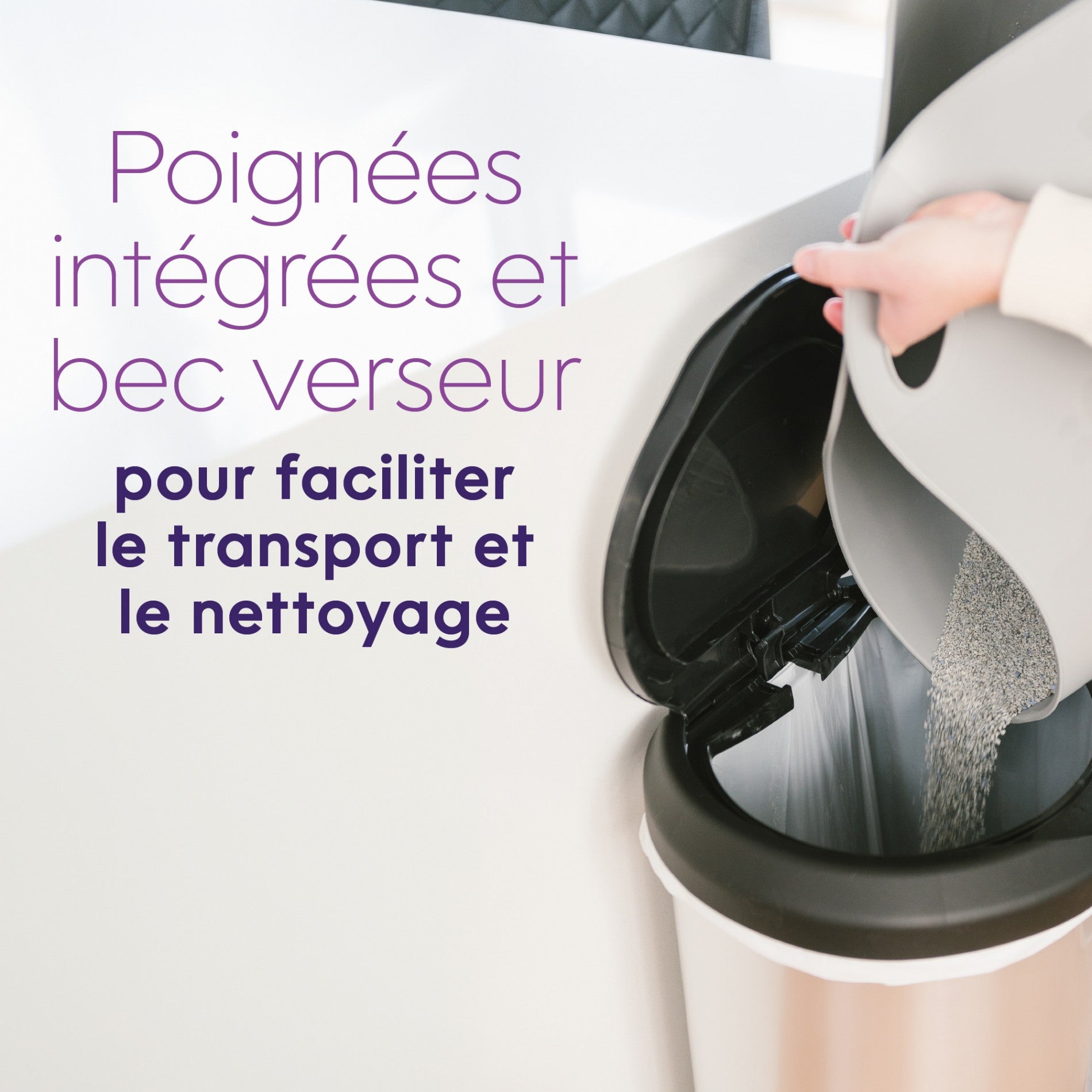 Bac à litière Litter Genie avec pelle - Gris
