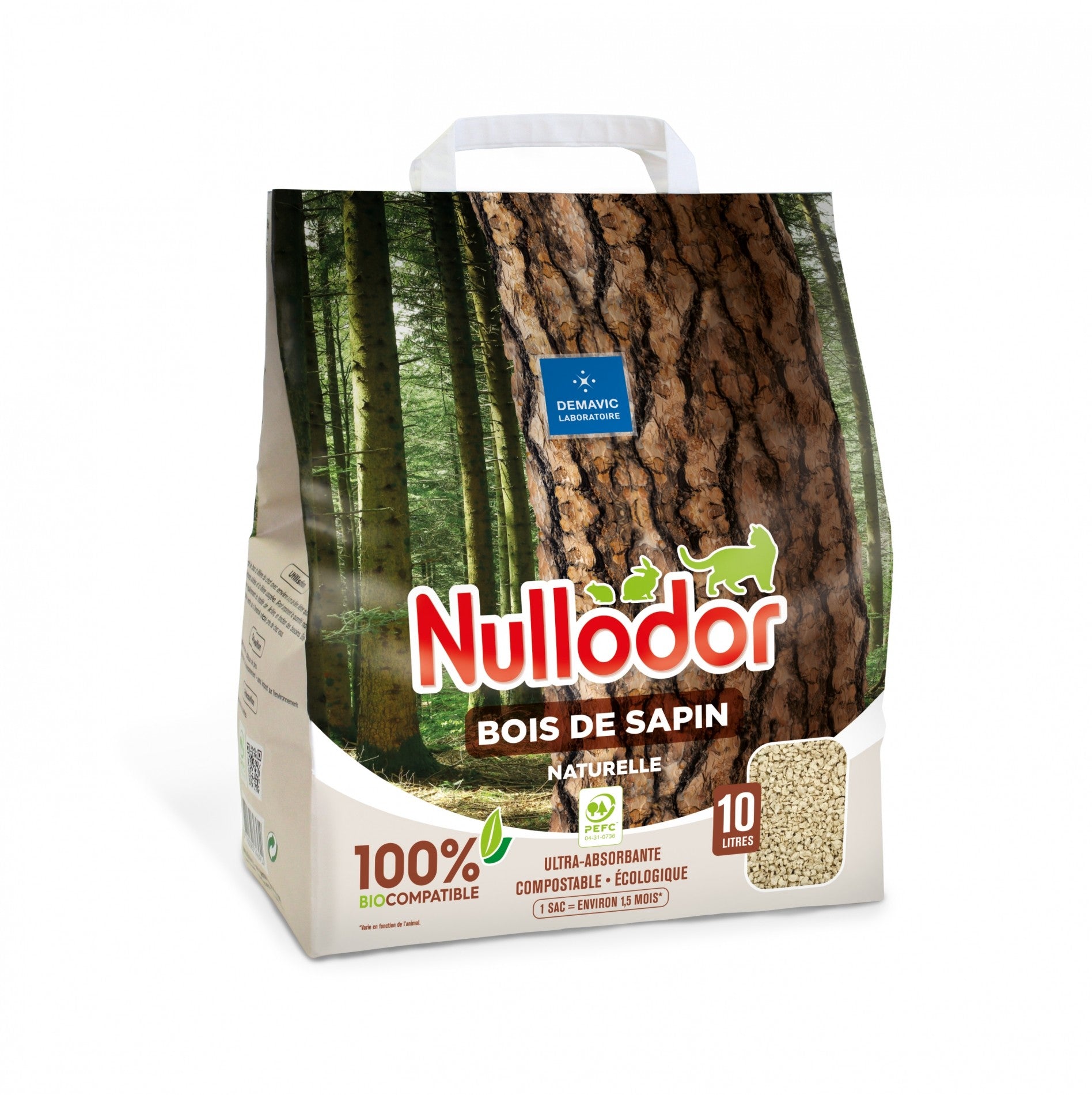 Litière nullodor 100% naturelle - Bois de sapin