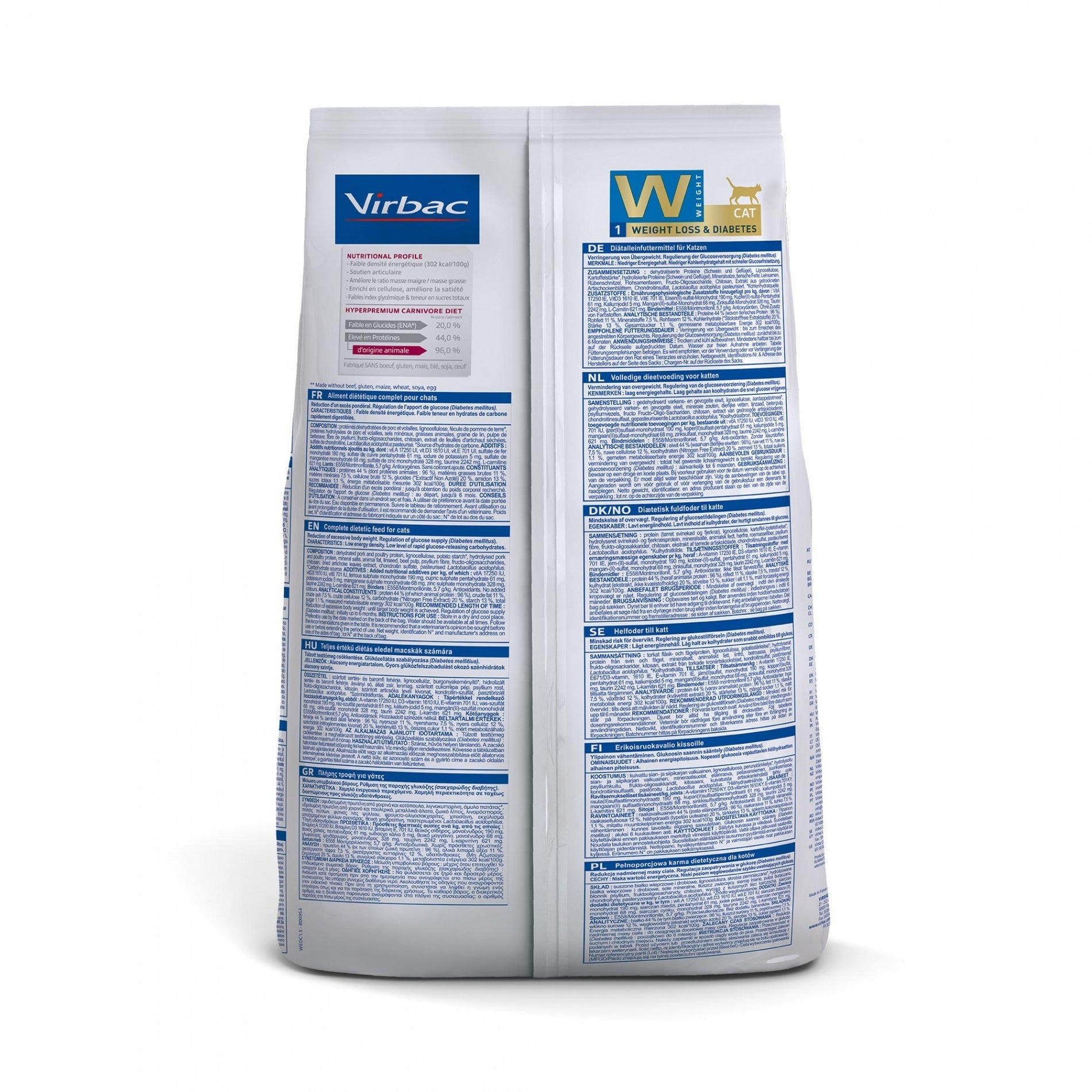 VIRBAC VETERINARY HPM Diététique Weight Loss & Diabetes