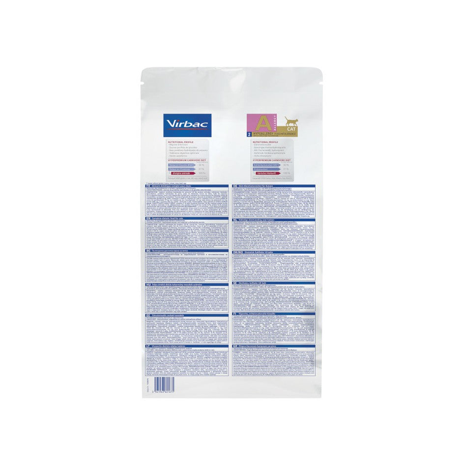 VIRBAC VETERINARY HPM Diététique Hypoallergy food intolerance Chat