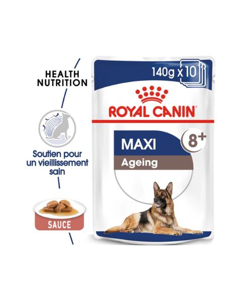 ROYAL CANIN Maxi Ageing 8+ en Sauce – Pâtée pour chien