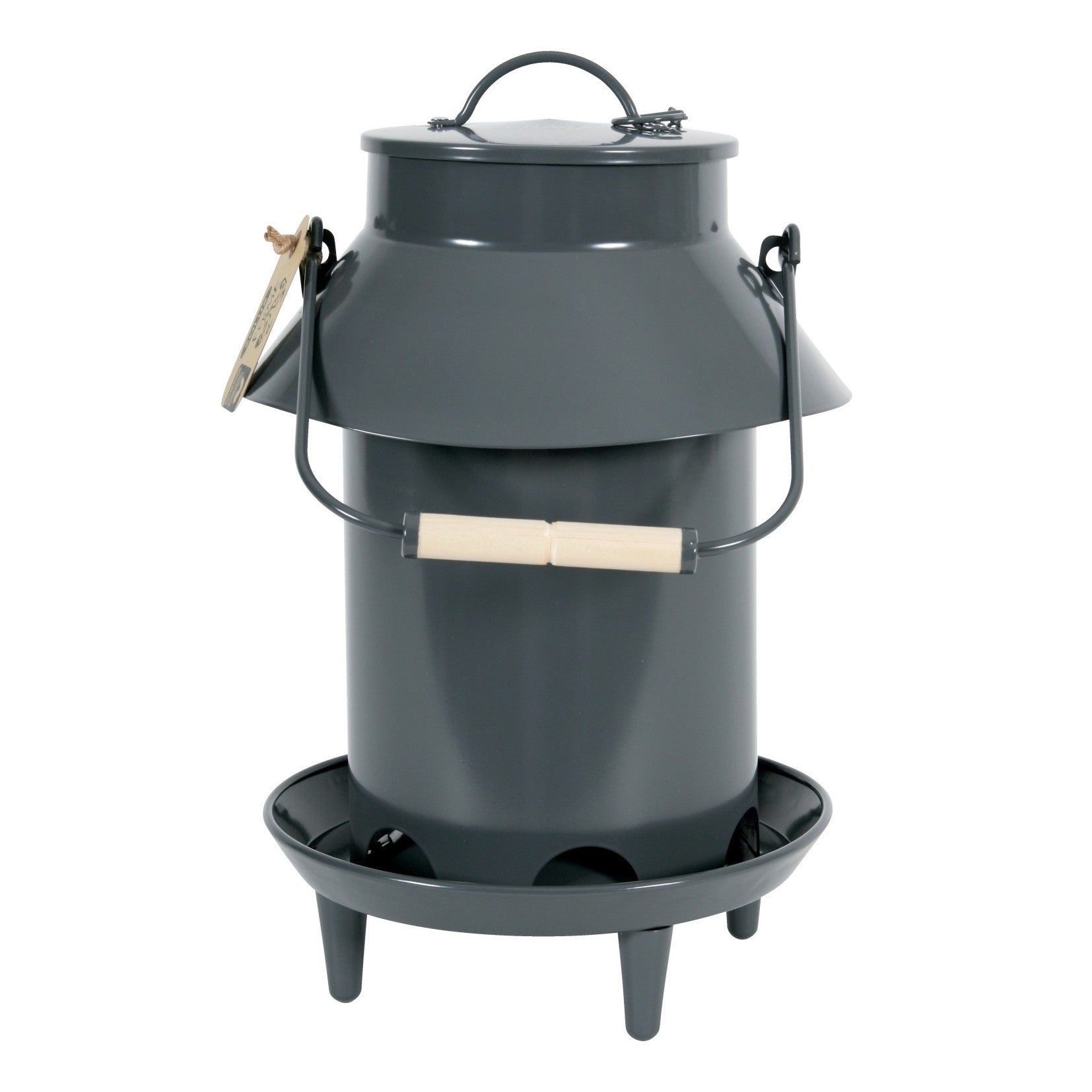 Mangeoire broc en métal avec toit