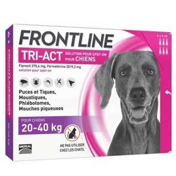 Frontline Tri-act - Pipettes antiparasitaires pour chiens