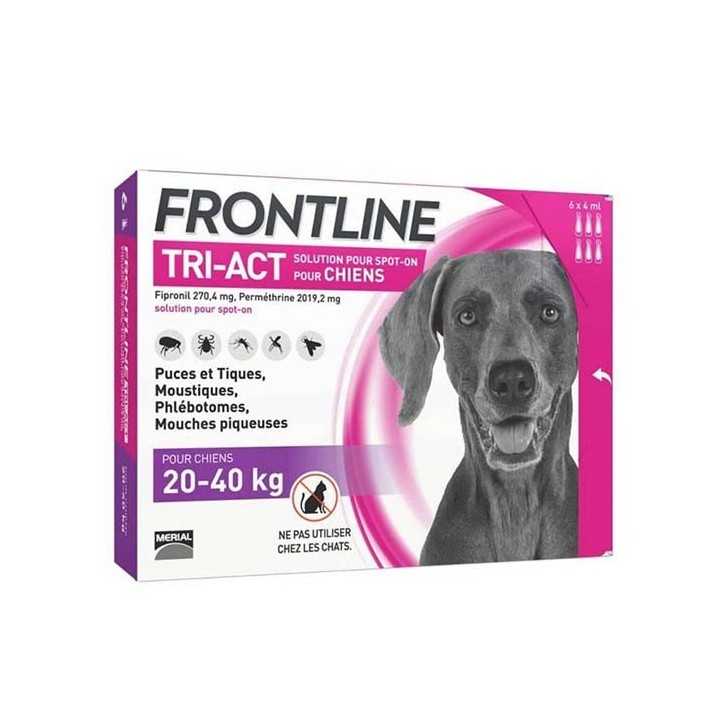 Frontline Tri-act - Pipettes antiparasitaires pour chiens