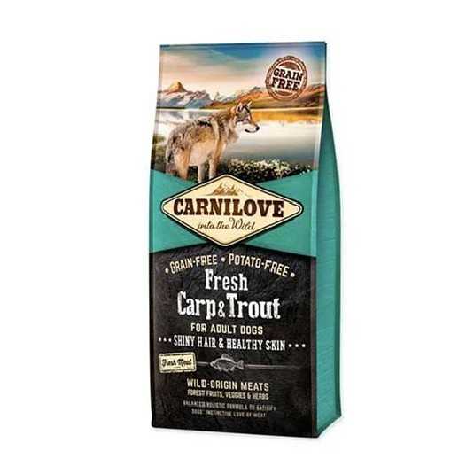 Carnilove - Croquettes pour chiens sans cereales - Carpe et truite fraiches