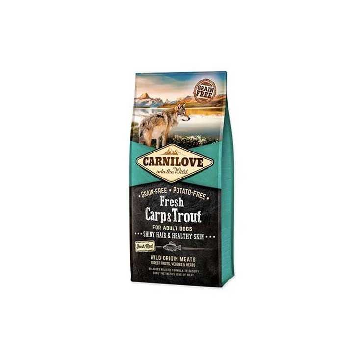 Carnilove - Croquettes pour chiens sans cereales - Carpe et truite fraiches