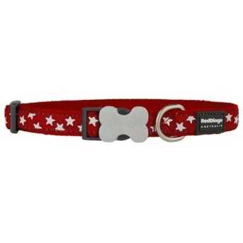 Red Dingo - Collier pour chien rouge a etoiles