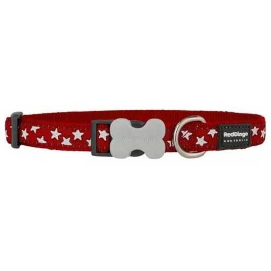 Red Dingo - Collier pour chien rouge a etoiles