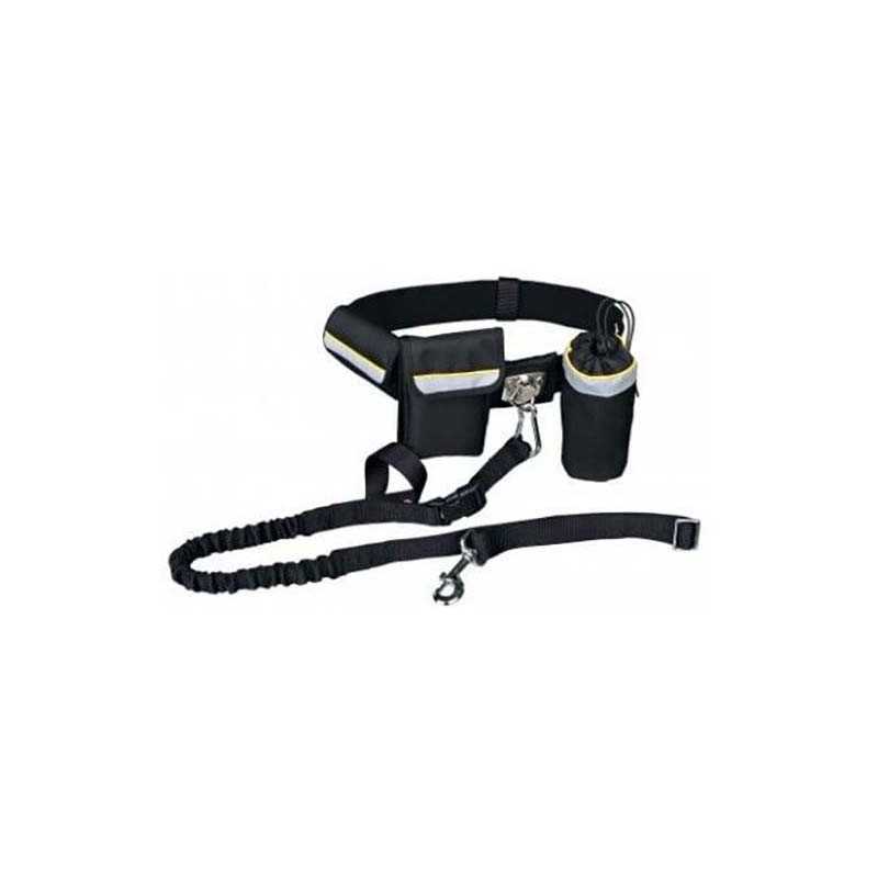 Ceinture ventrale canicross avec laisse 