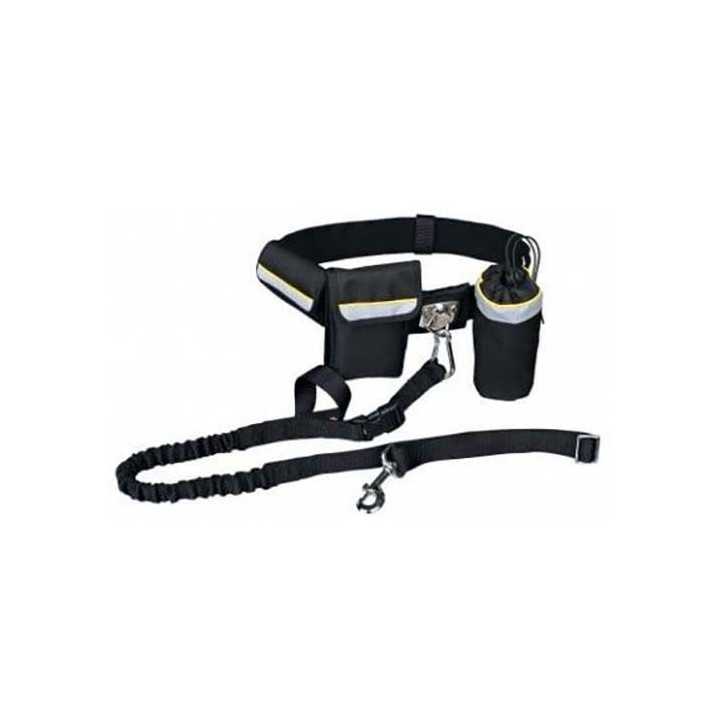 Ceinture ventrale canicross avec laisse