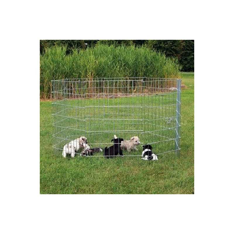 Enclos pour chiots en metal galvanise 