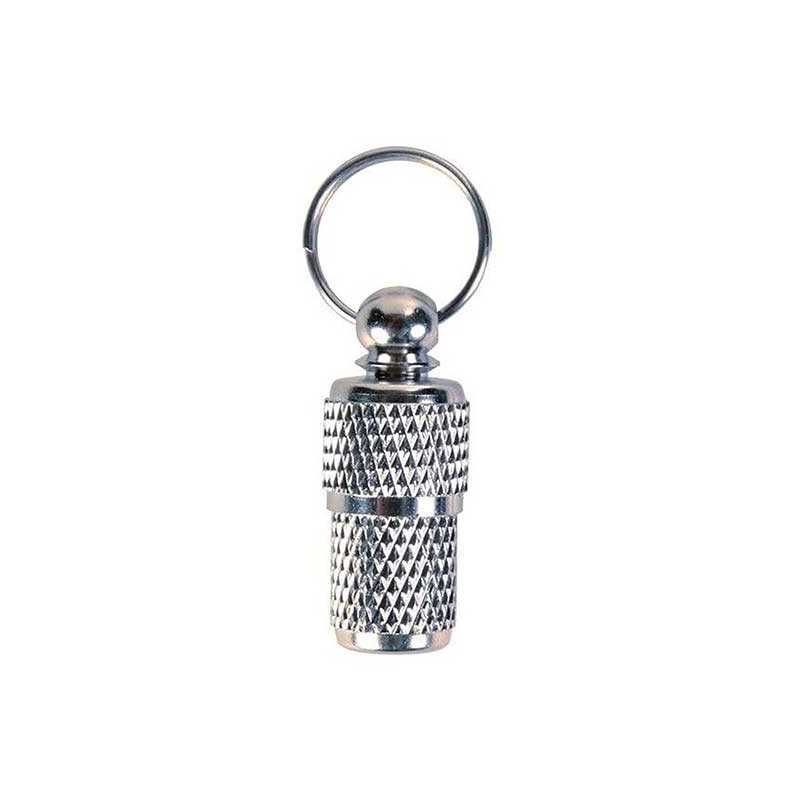 Tube adresse en metal chrome pour collier 