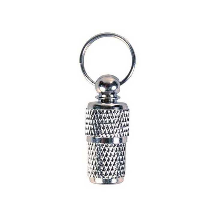 Tube adresse en metal chrome pour collier