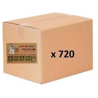 Carton de 720 sac ramasse crottes en papier biodegradables