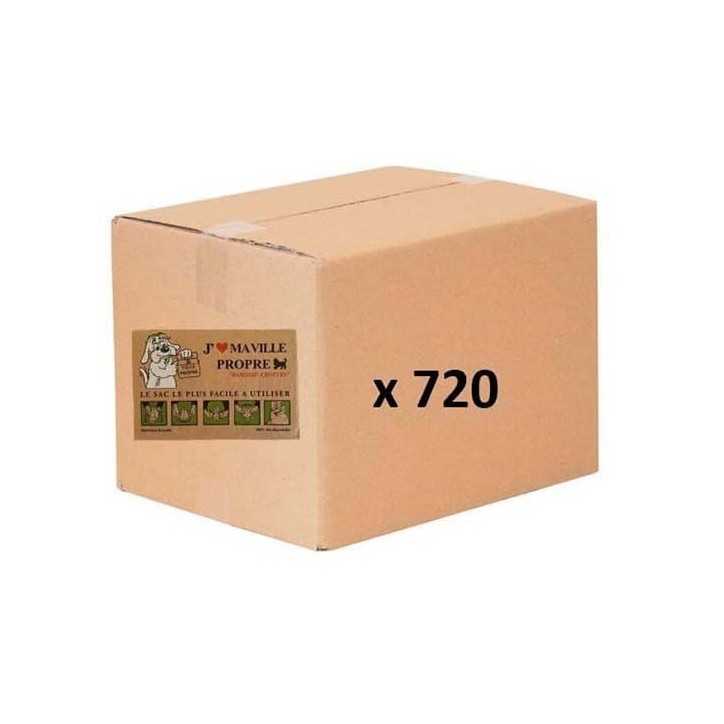 Carton de 720 sac ramasse crottes en papier biodegradables