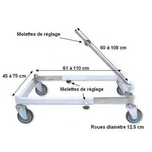 Chariot pour cage de transport