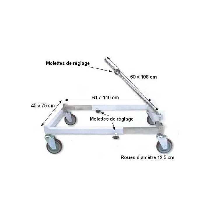 Chariot pour cage de transport