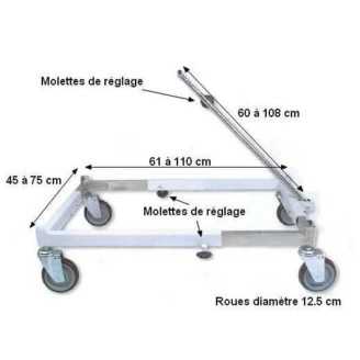 Chariot pour cage de transport 