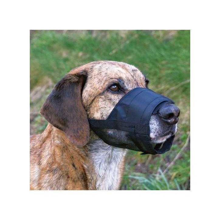 Adjustable mesh muzzle for dogs