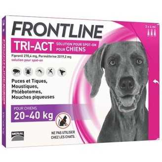 Frontline Tri-act - Pipettes antiparasitaires pour chiens 