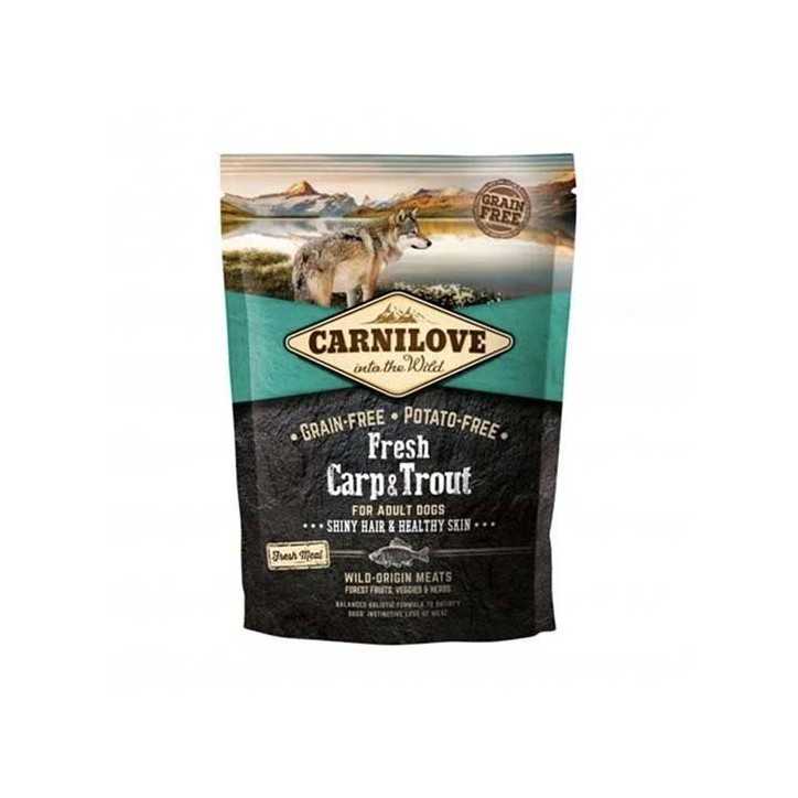 Carnilove - Croquettes pour chiens sans cereales - Carpe et truite fraiches