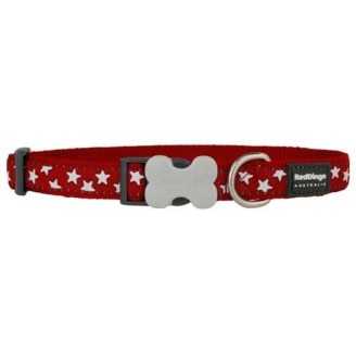 Red Dingo - Collier pour chien rouge a etoiles 