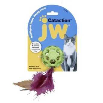 JW Cataction Feather Ball with Bell