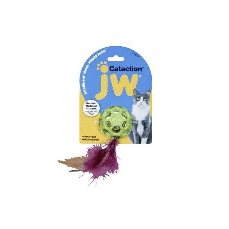 JW Cataction Feather Ball with Bell 