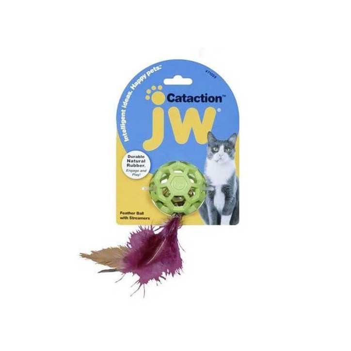 JW Cataction Feather Ball with Bell