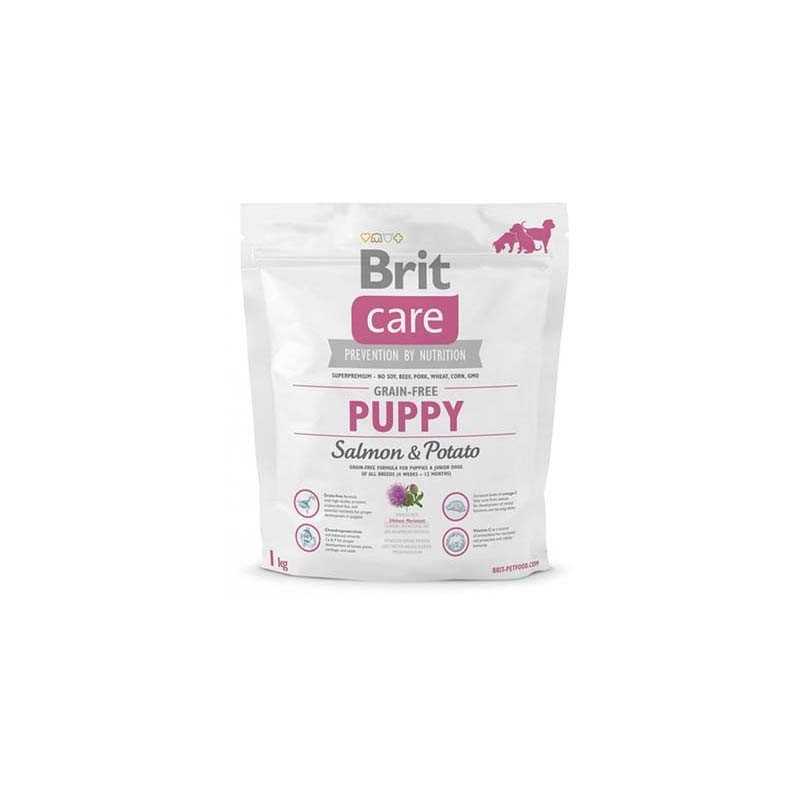 Brit Care Croquettes Saumon & Pommes de Terre - Sans cereales - Chiots et junior 1kg 