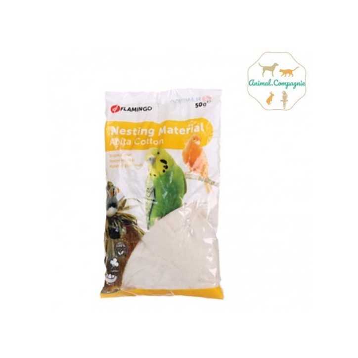 Flamingo Coton naturel pour nid d'oiseau 50g