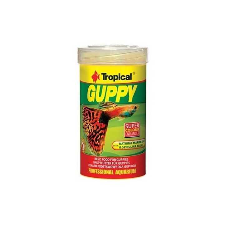 Tropical Guppy Nourriture flocons pour poissons Guppy et vivipares 100ml