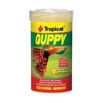 Tropical Guppy Nourriture flocons pour poissons Guppy et vivipares 100ml 