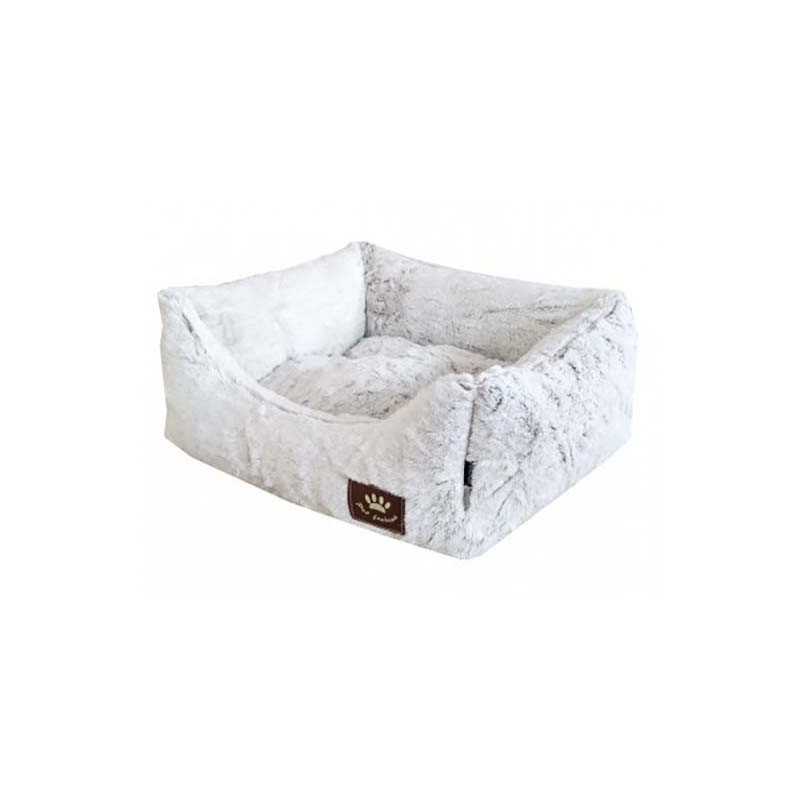 Vadigran - Panier Snowhite blanc en peluche - 60x48x19cm 