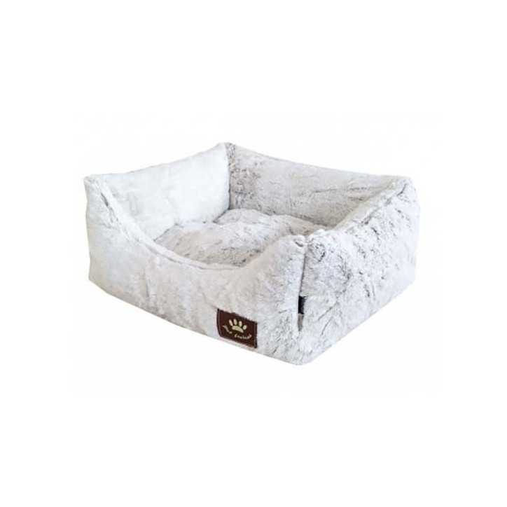 Vadigran - Panier Snowhite blanc en peluche - 60x48x19cm