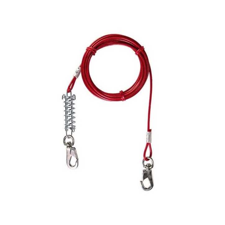 Dog leash with spring shock absorber