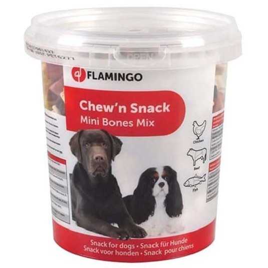 Friandises pour chien Chew'n'snack mini bones mix 500g 