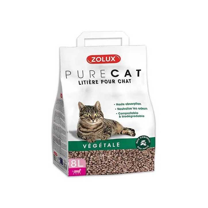 Litiere pour chat Vegetale Purecat 8L