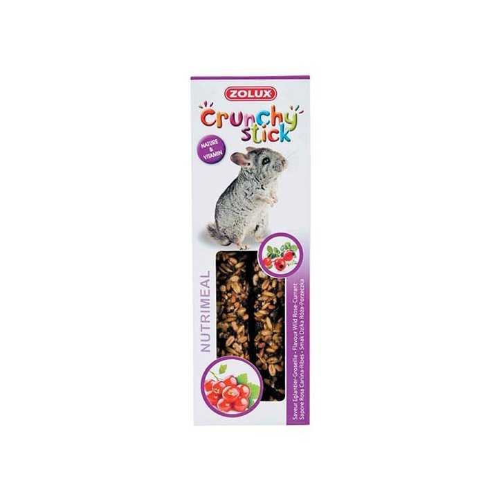 Friandises Crunchy Stick pour Chinchilla saveur Eglantier et Groseille 115g